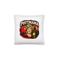 Pottmama mit Grubenlampe und Förderturm – Dekokissen 14 × 14 Zoll mit Füllung