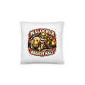 Malocher mit Bier und Grubenlampe – Dekokissen 14 × 14 Zoll mit Füllung