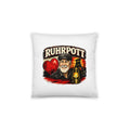 Ruhrpott Bergmann mit Herz und Grubenlampe – Dekokissen 14 × 14 Zoll mit Füllung
