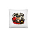 Pottopa Bergmann mit Herz und Grubenlampe – Dekokissen 14 × 14 Zoll mit Füllung