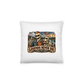Legends Never Die mit Skelett und Hund – Dekokissen 14 × 14 Zoll mit Füllung
