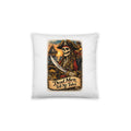 Piraten-Skelett mit Schriftzug "Dead Men Tell No Tales" – Dekokissen 14 × 14 Zoll mit Füllung
