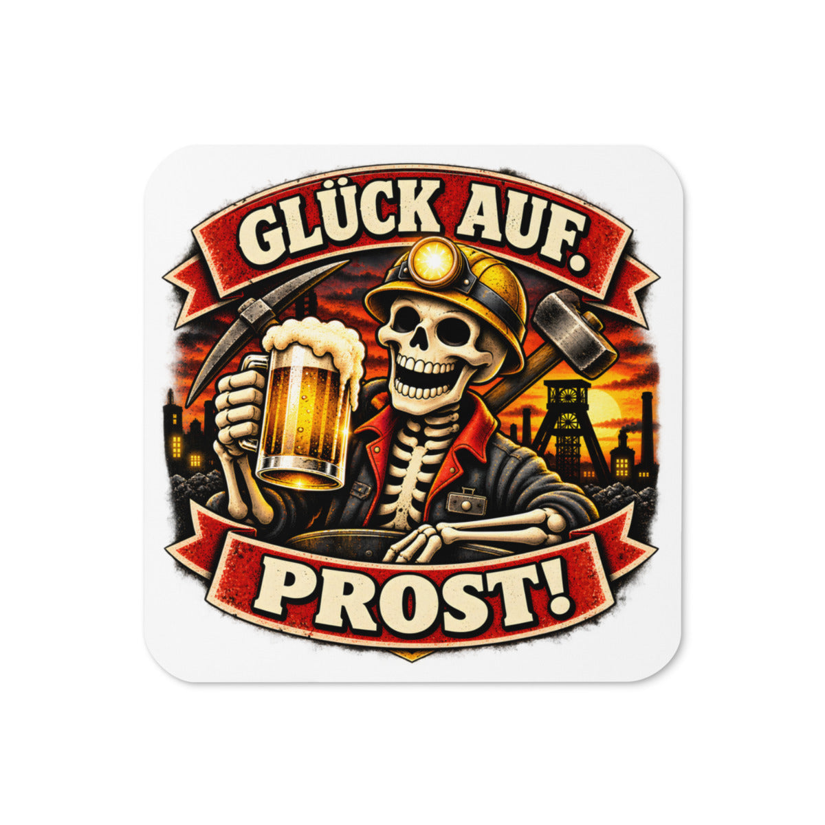 Glück Auf. Prost! – Kork-Untersetzer