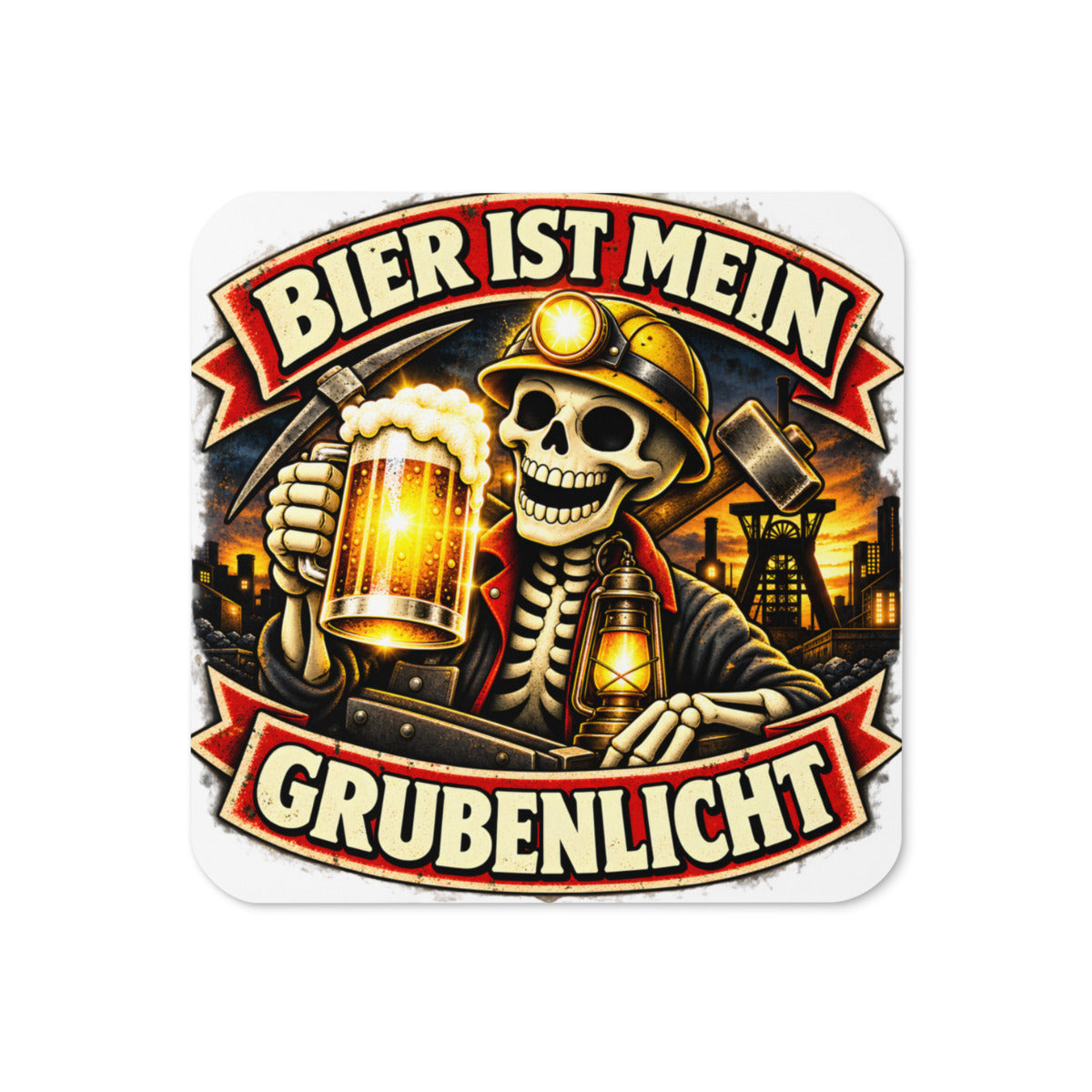 Bier ist mein Grubenlicht – Kork-Untersetzer