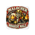 Malocher mit Bier und Grubenlampe – Kork-Untersetzer