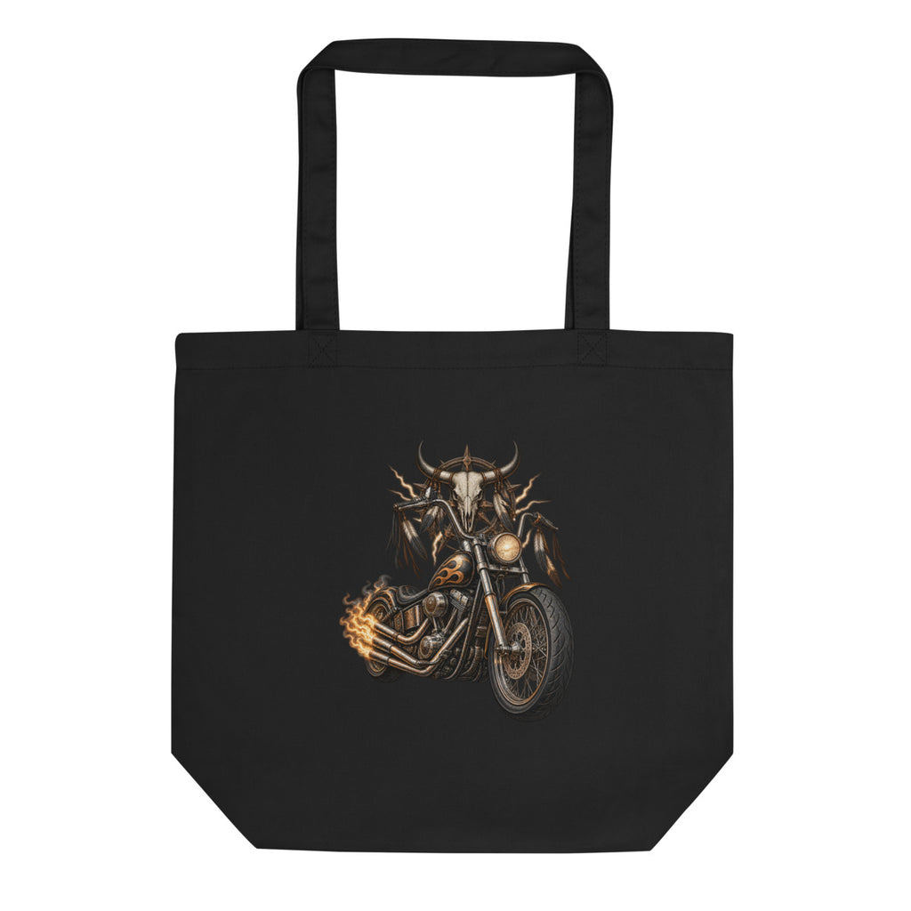 Donner auf zwei Rädern – Bio-Baumwolltasche – Frontdruck
