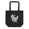 Schneeeule im Mondlicht – Bio-Baumwolltasche – Frontdruck