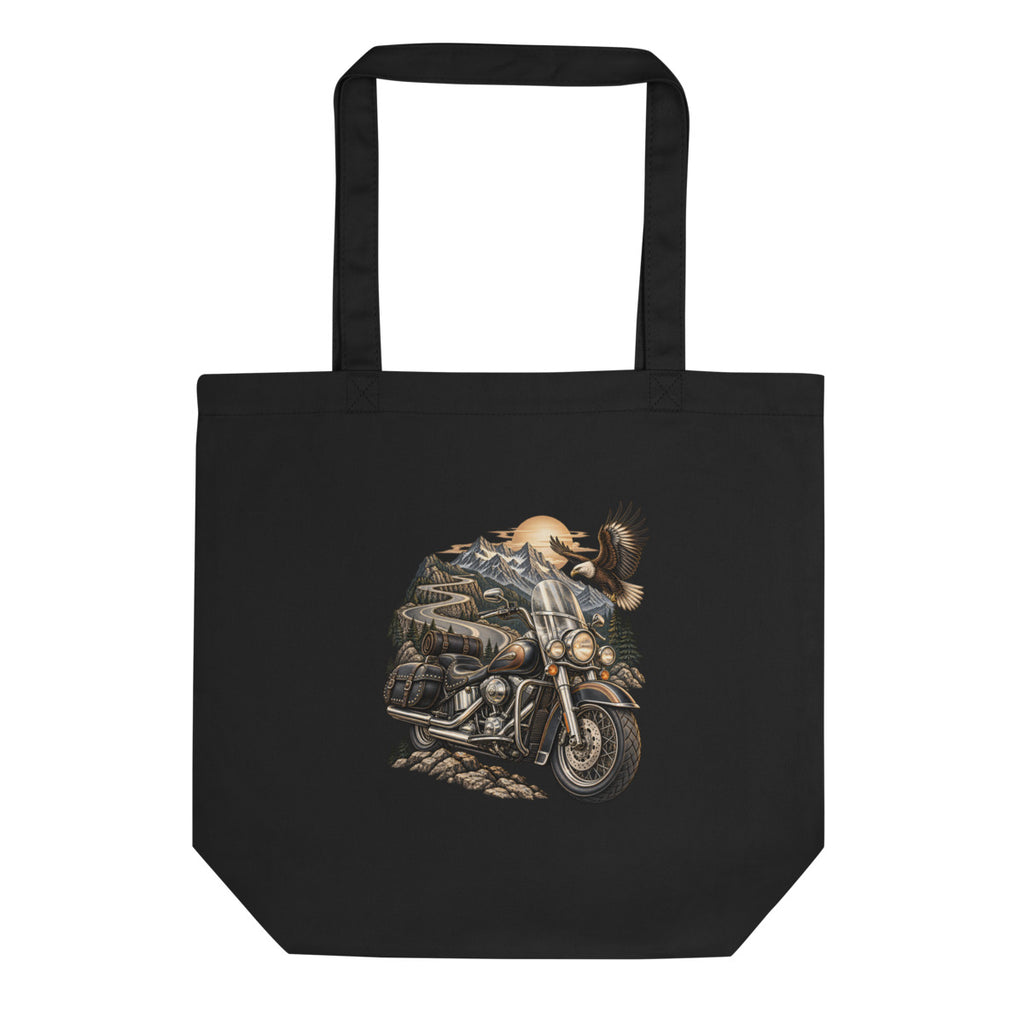 Freiheit am Bergpass – Bio-Baumwolltasche – Frontdruck