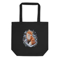 Fuchs im Schneegestöber – Bio-Baumwolltasche – Frontdruck