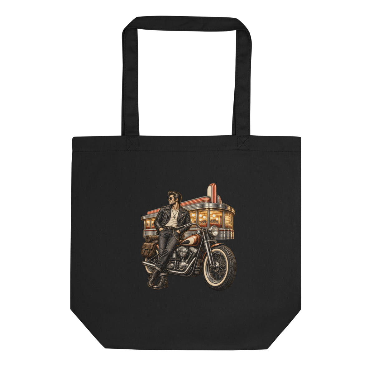 Letzte Runde im Diner – Bio-Baumwolltasche – Frontdruck