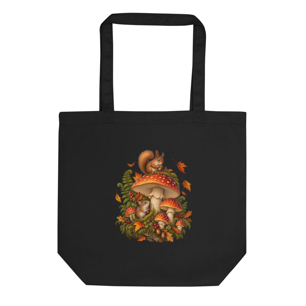 Pilzglück im Wald – Bio-Baumwolltasche – Frontdruck