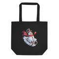 Schneemann auf Abwegen – Bio-Baumwolltasche – Frontdruck