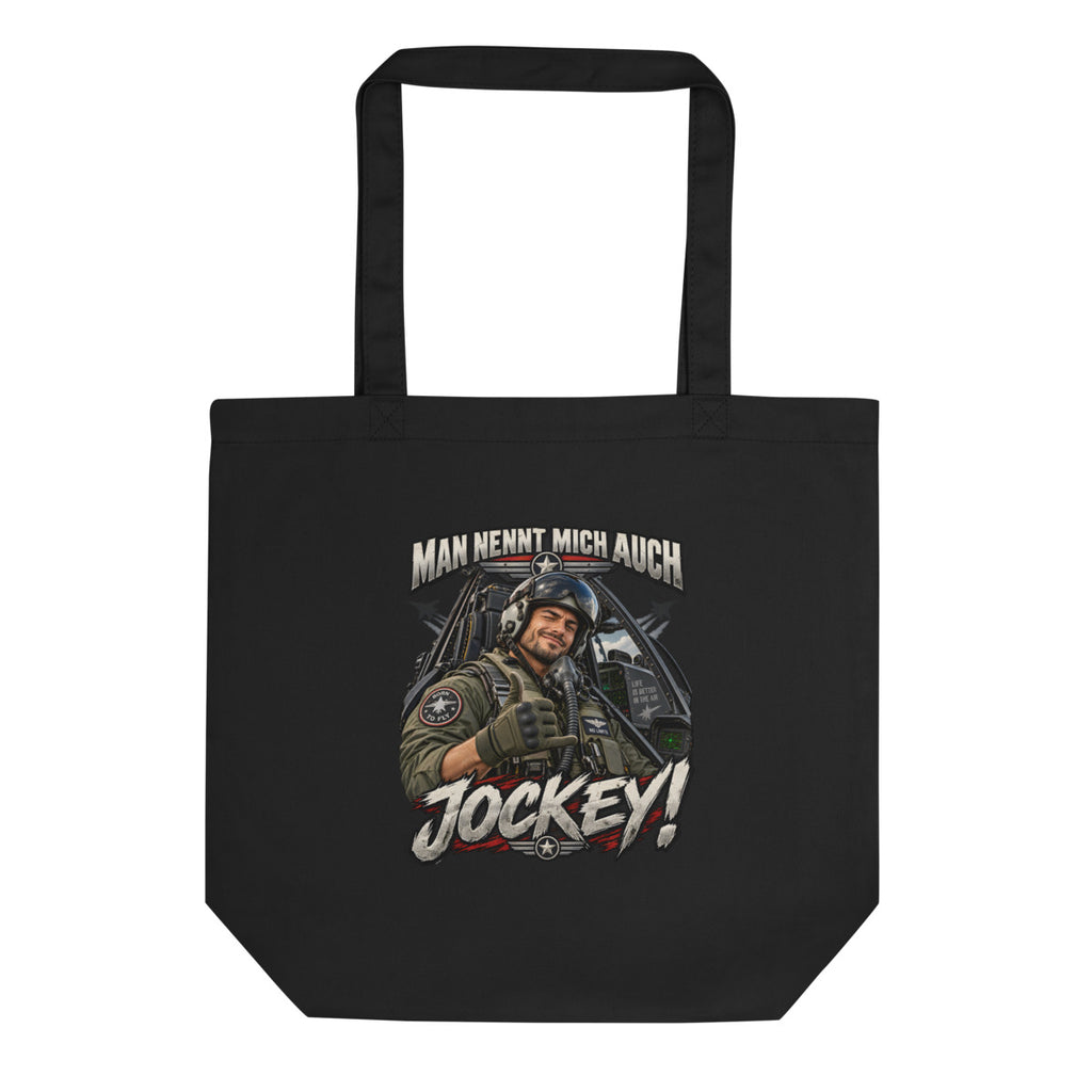 Man nennt mich auch Jockey! – Bio-Baumwolltasche – Frontdruck