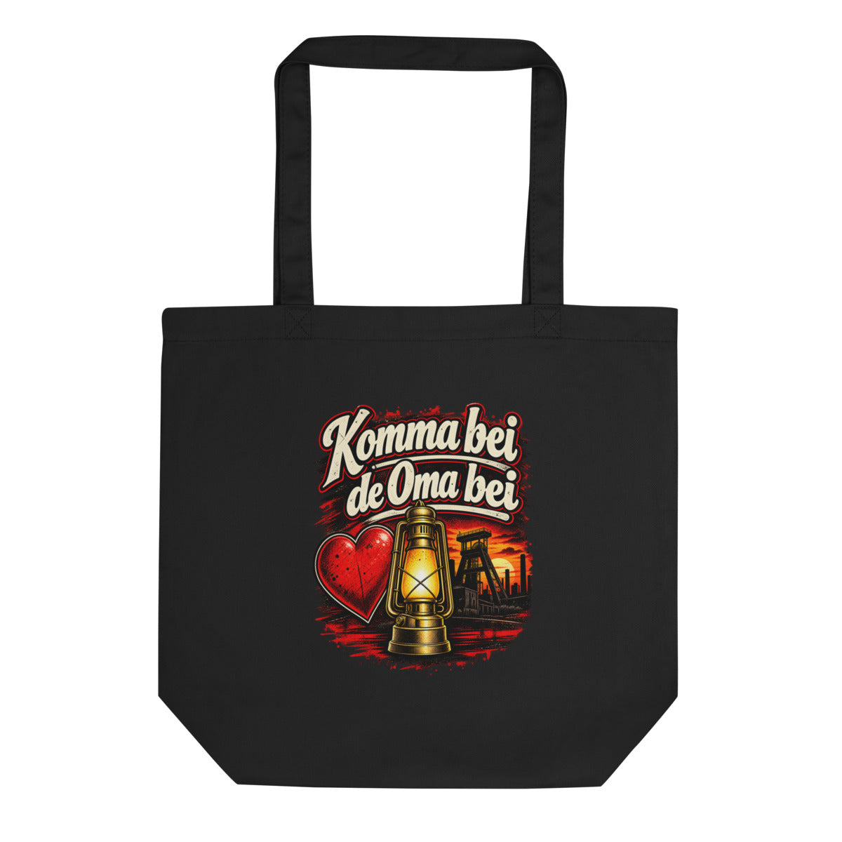 Komma bei de Oma bei – Bio-Baumwolltasche – Frontdruck