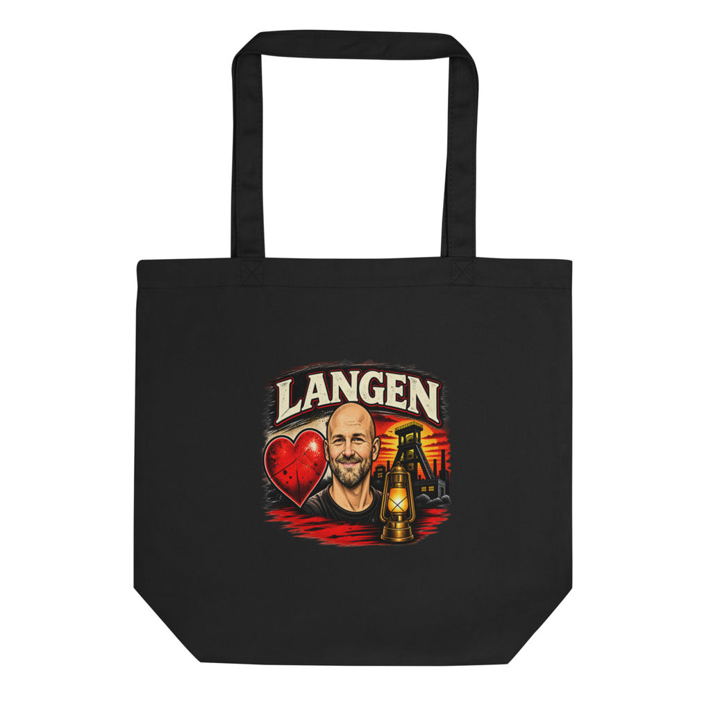 Langen Bergbau-Portrait – Bio-Baumwolltasche – Frontdruck