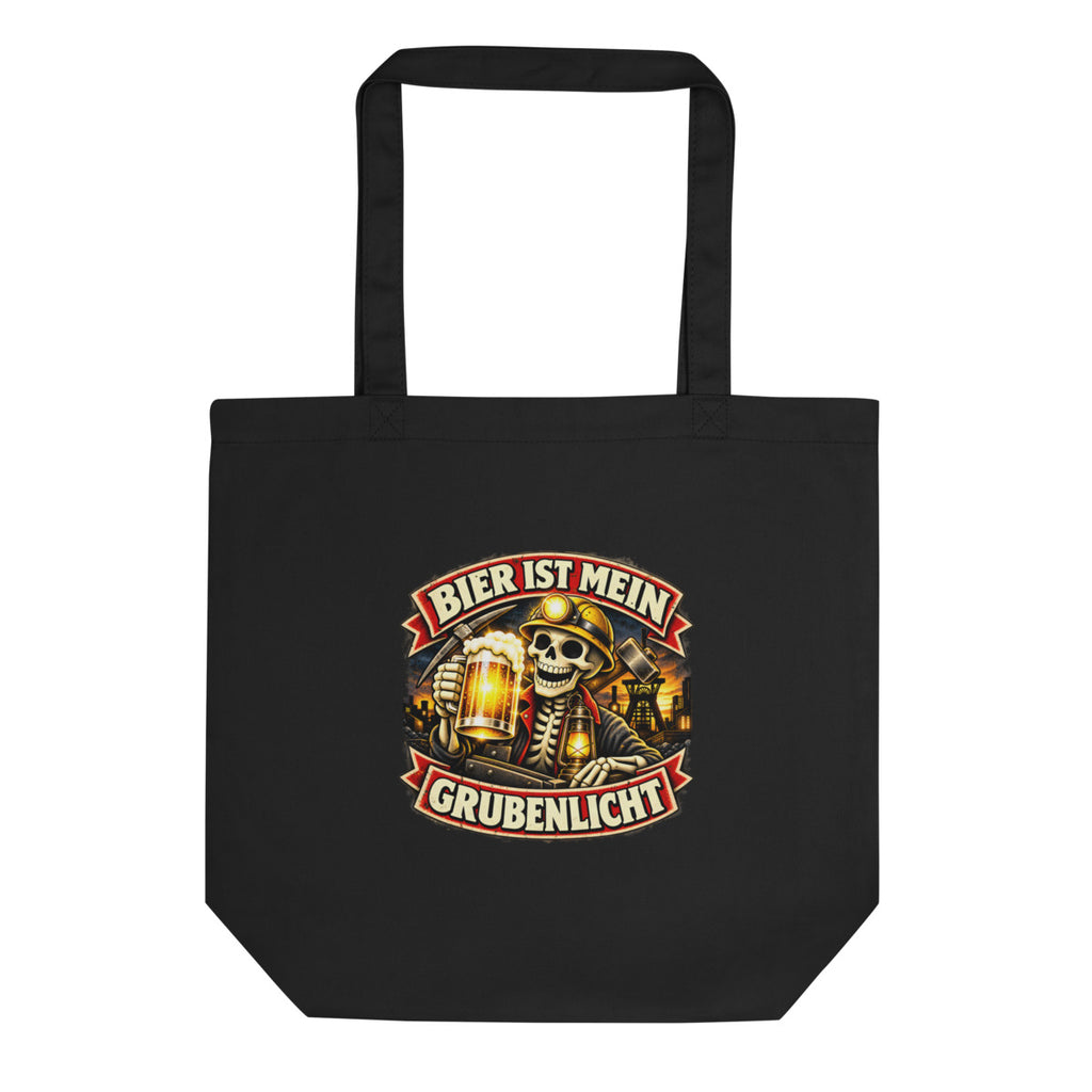 Bier ist mein Grubenlicht – Bio-Baumwolltasche – Frontdruck