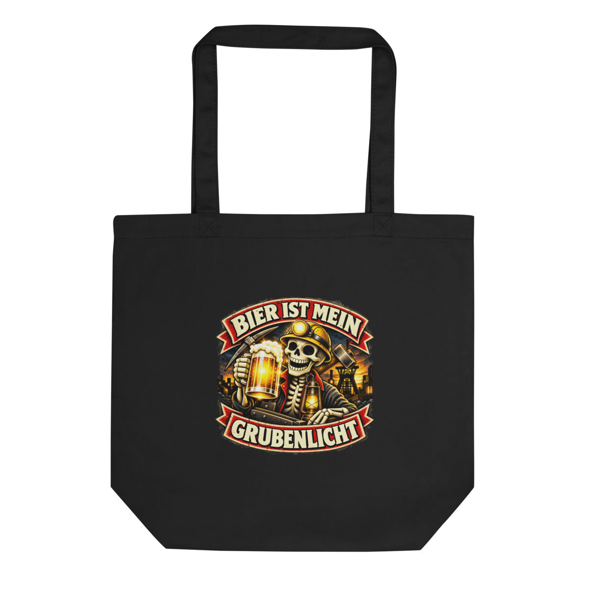 Bier ist mein Grubenlicht – Bio-Baumwolltasche – Frontdruck