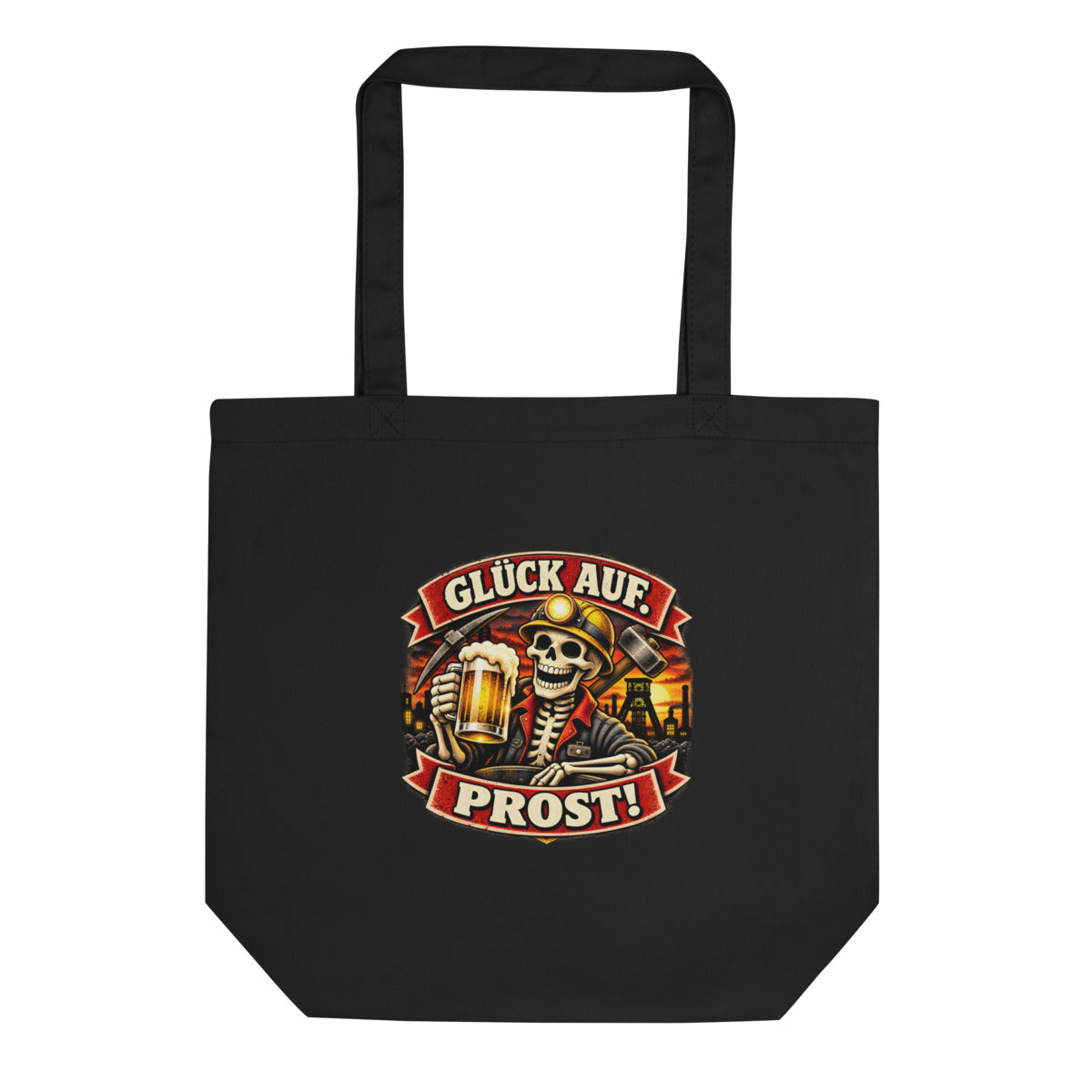 Glück Auf. Prost! – Bio-Baumwolltasche – Frontdruck