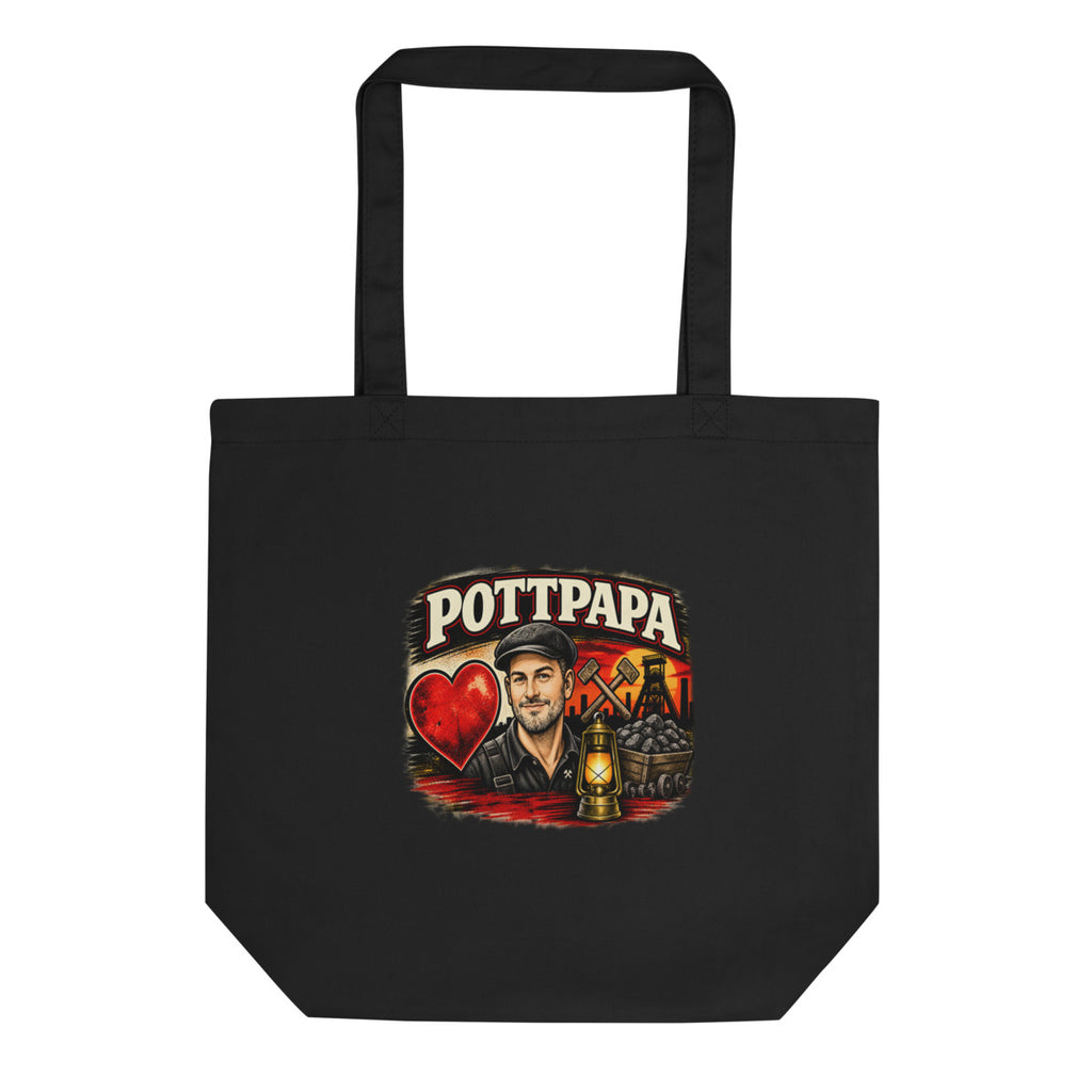 Pottpapa Bergmanns-Porträt – Bio-Baumwolltasche – Frontdruck