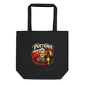 POTOMA mit älterer Frau, Bergbau und Laterne – Bio-Baumwolltasche – Frontdruck
