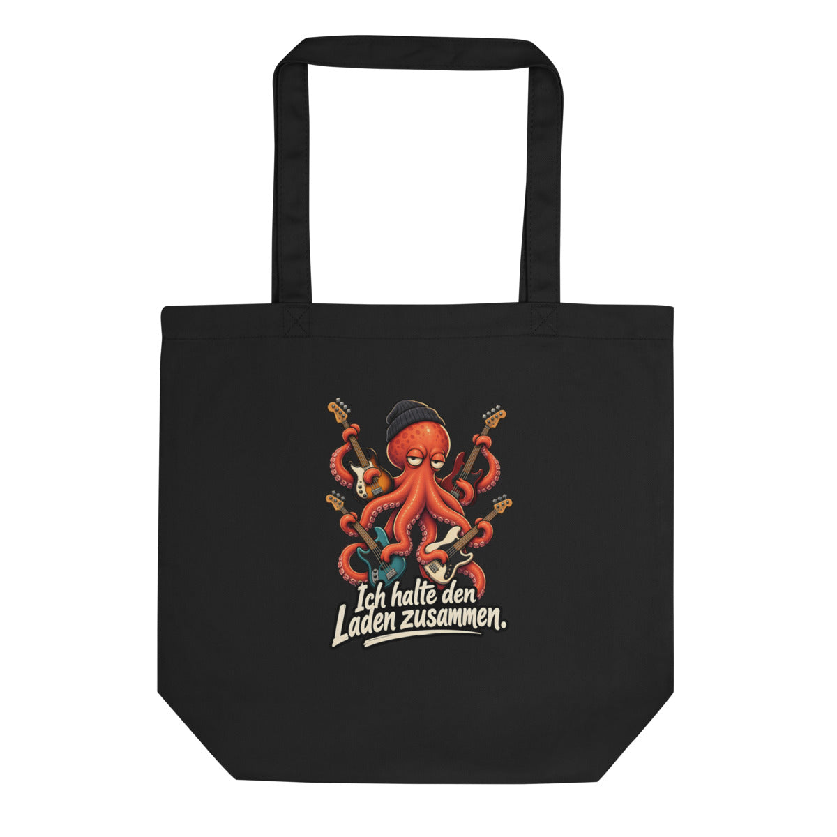 Bass-Krake – Bio-Baumwolltasche – Frontdruck