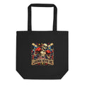 Boxskelett mit Schriftzug "Legends Never Die" – Bio-Baumwolltasche – Frontdruck