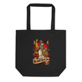 Skelett-Rocksänger mit Krone und Mikrofon – Bio-Baumwolltasche – Frontdruck