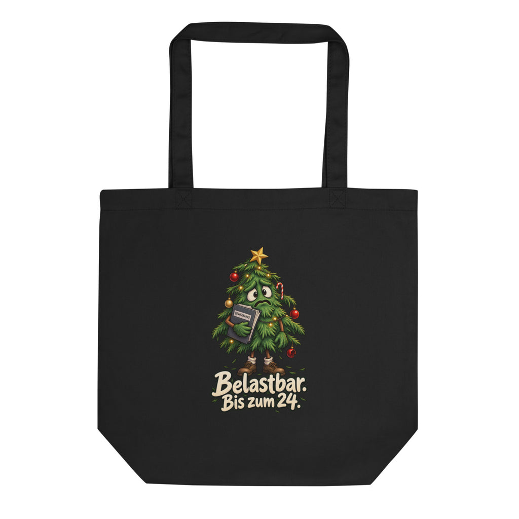 Weihnachtsbaum auf Jobsuche – Bio-Baumwolltasche – Frontdruck