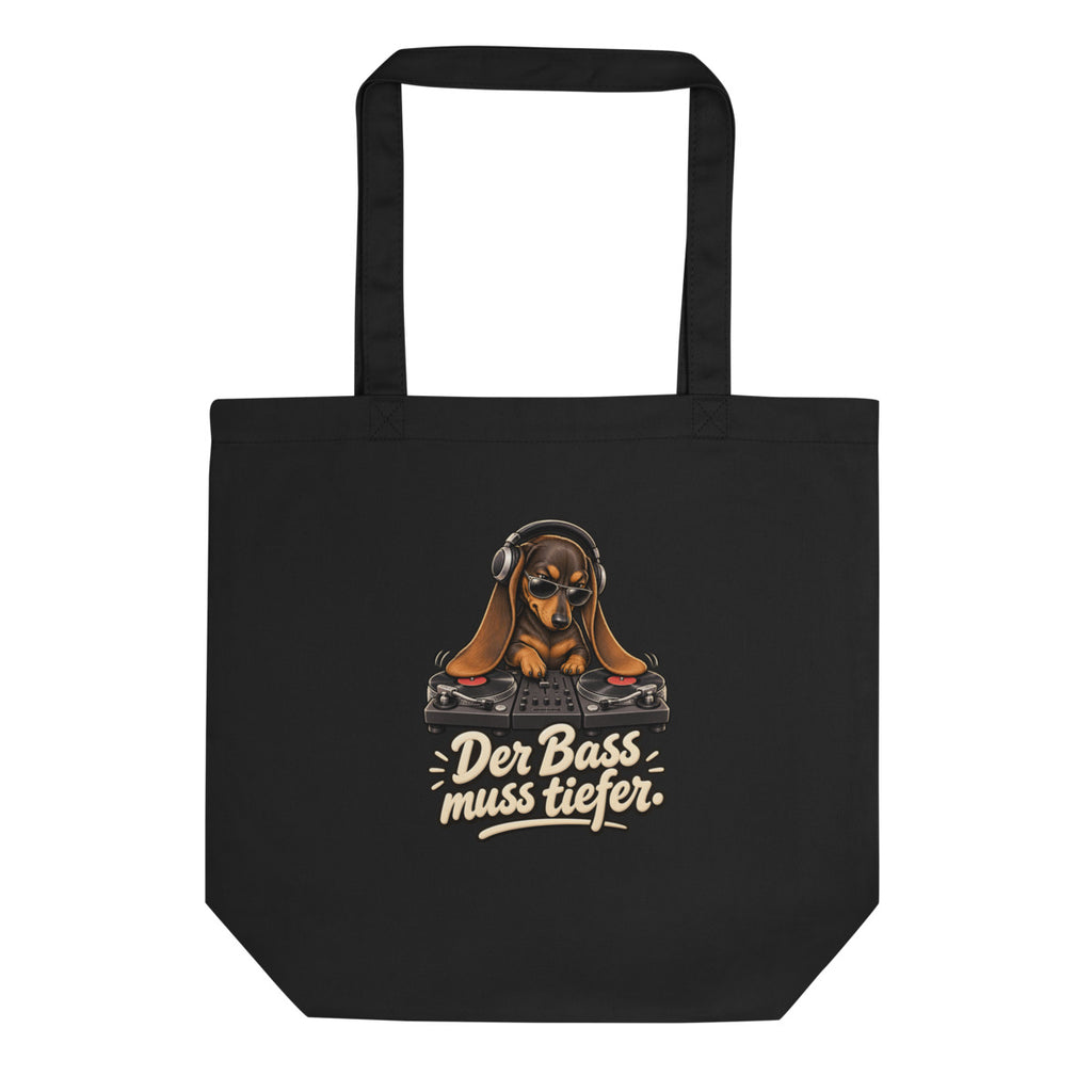 DJ Dackel – Bio-Baumwolltasche – Frontdruck