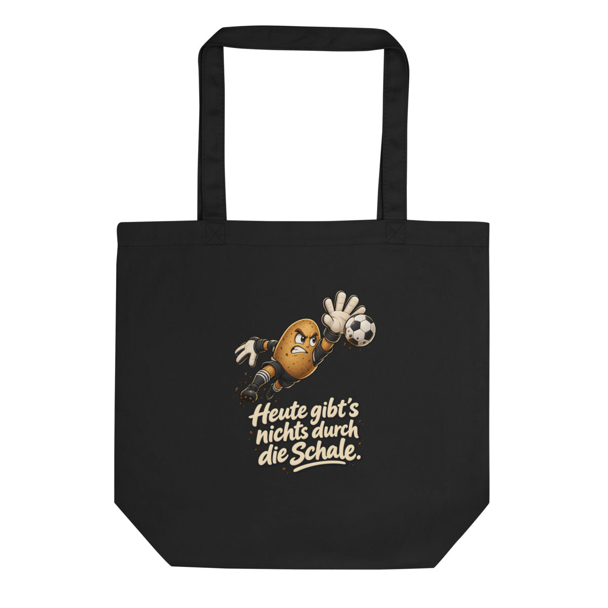 Torwart-Kartoffel – Bio-Baumwolltasche – Frontdruck