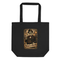 Skelett-Gentleman mit Zylinder und Gehstock – Bio-Baumwolltasche – Frontdruck