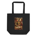 Römischer Skelett-Kaiser mit Lorbeerkranz – Bio-Baumwolltasche – Frontdruck