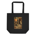 Skelett mit Rasta-Mütze am Strand – Bio-Baumwolltasche – Frontdruck