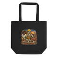 Skelett-Bauarbeiter mit Schriftzug "Legends Never Die" – Bio-Baumwolltasche – Frontdruck