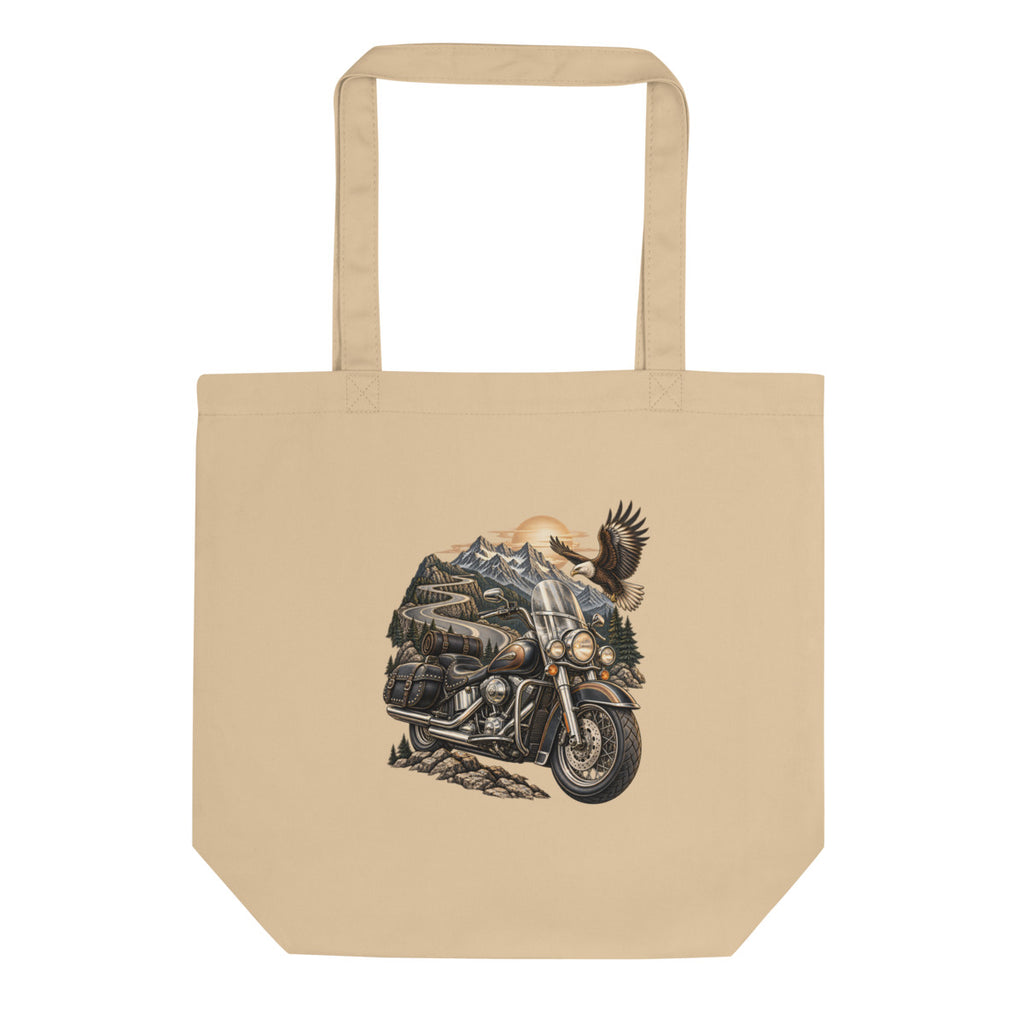 Freiheit am Bergpass – Bio-Baumwolltasche – Frontdruck