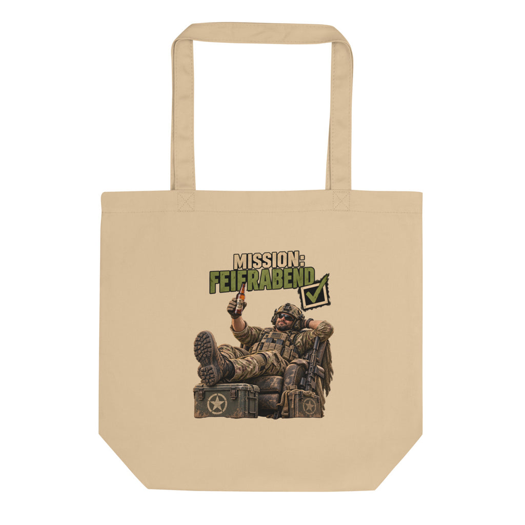 Mission: Feierabend – Bio-Baumwolltasche – Frontdruck
