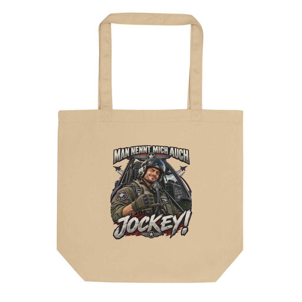 Man nennt mich auch Jockey! – Bio-Baumwolltasche – Frontdruck