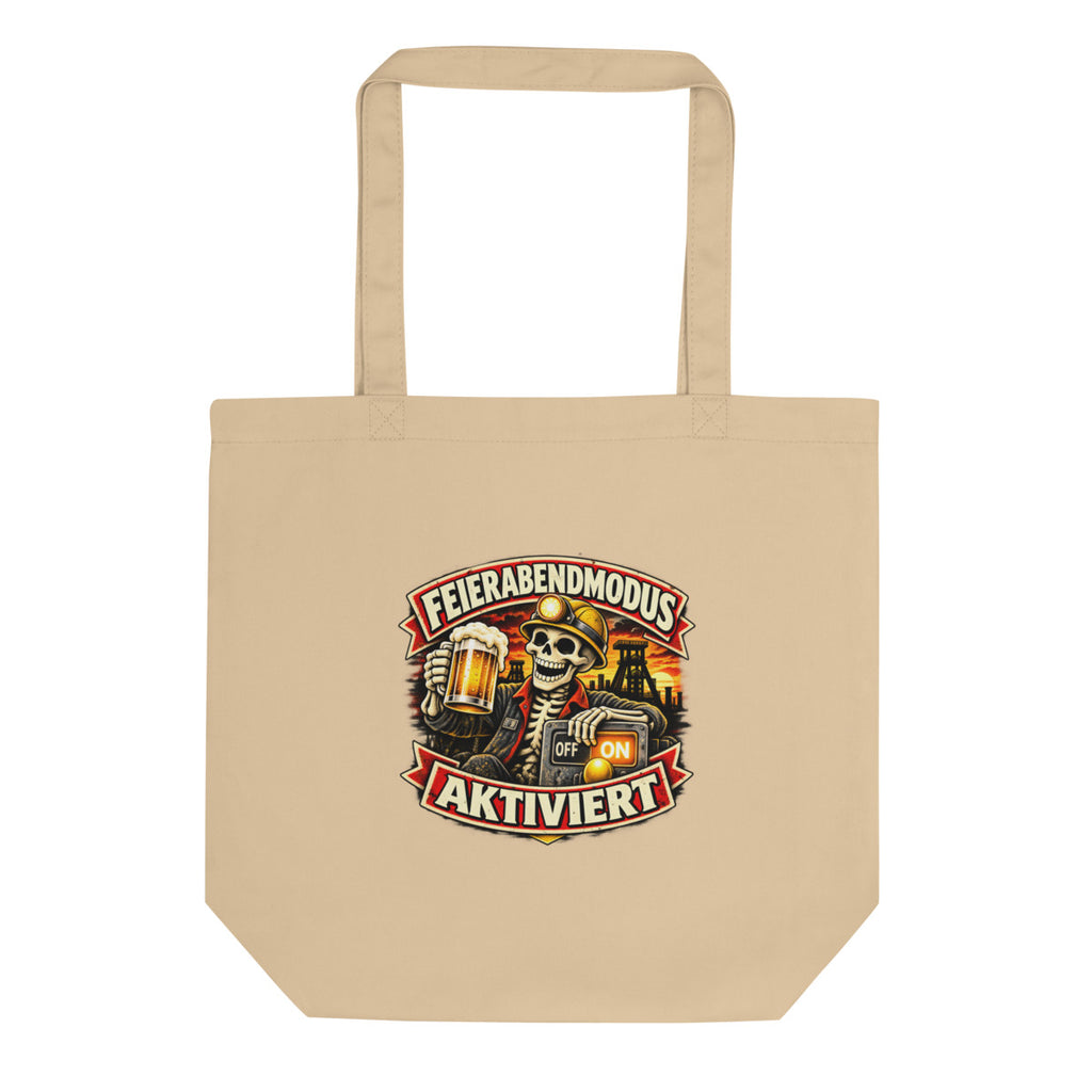 Feierabendmodus aktiviert – Bio-Baumwolltasche – Frontdruck