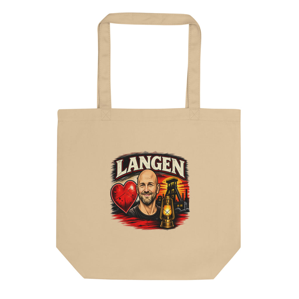 Langen Bergbau-Portrait – Bio-Baumwolltasche – Frontdruck