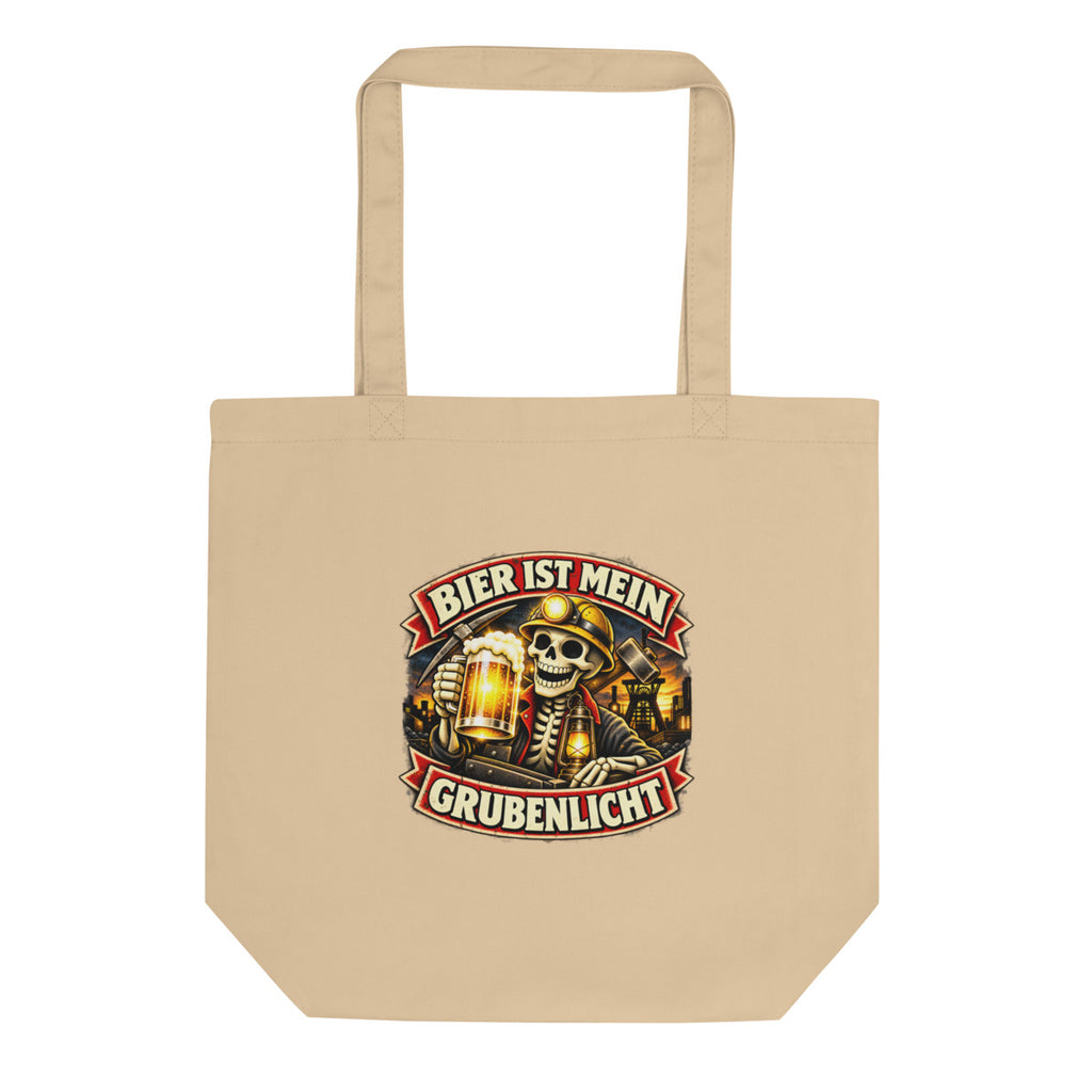 Bier ist mein Grubenlicht – Bio-Baumwolltasche – Frontdruck