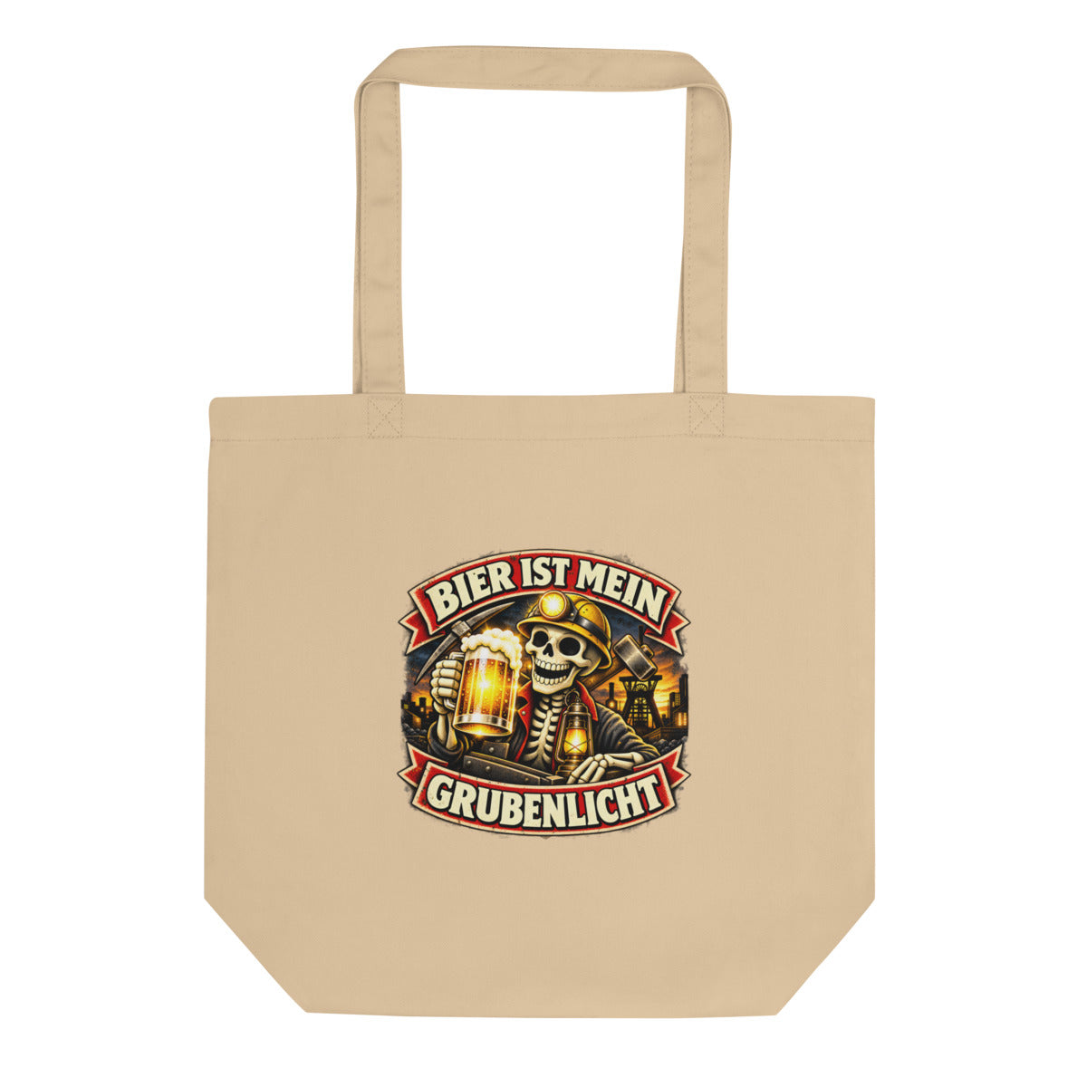 Bier ist mein Grubenlicht – Bio-Baumwolltasche – Frontdruck