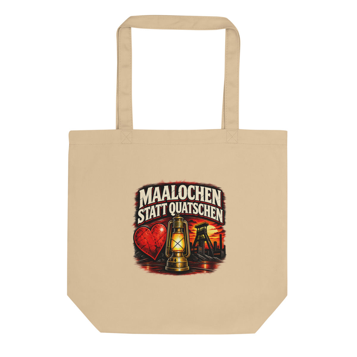 Maalochen statt Quatschen – Bio-Baumwolltasche – Frontdruck