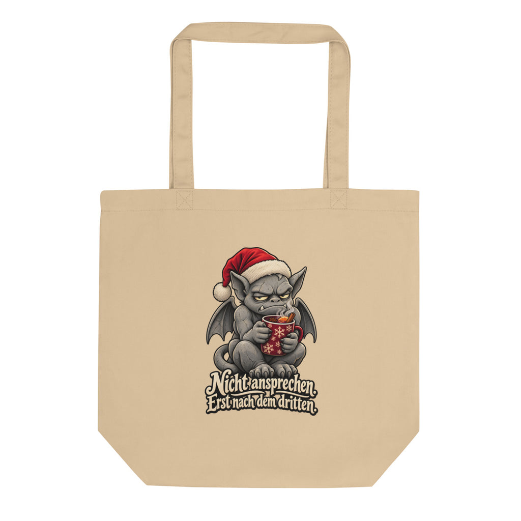 Glühwein-Gargoyle – Bio-Baumwolltasche – Frontdruck