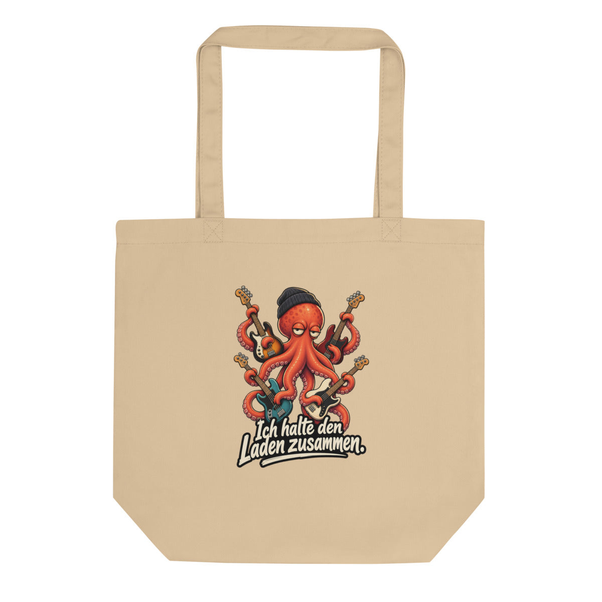 Bass-Krake – Bio-Baumwolltasche – Frontdruck