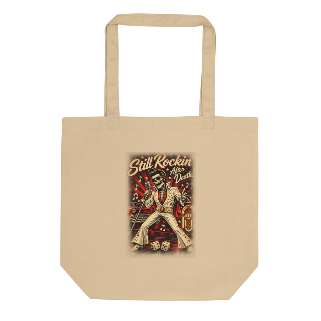 Rockabilly Skelett Elvis – Bio-Baumwolltasche – Frontdruck