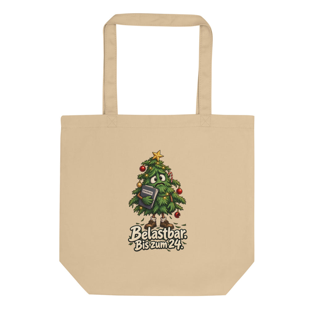 Weihnachtsbaum auf Jobsuche – Bio-Baumwolltasche – Frontdruck