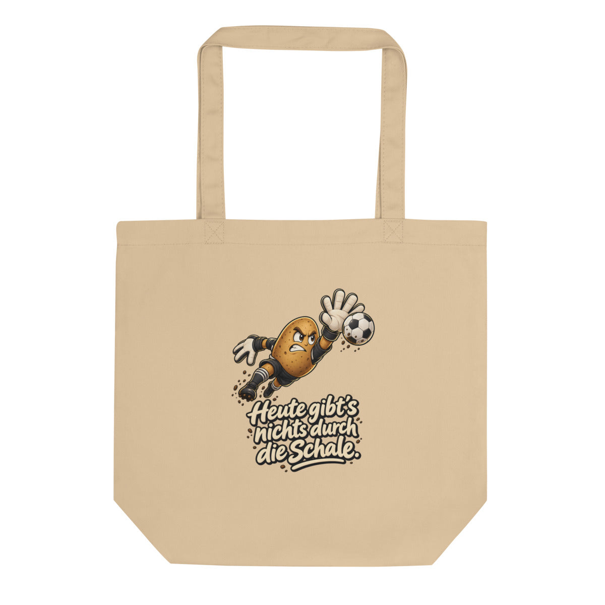 Torwart-Kartoffel – Bio-Baumwolltasche – Frontdruck