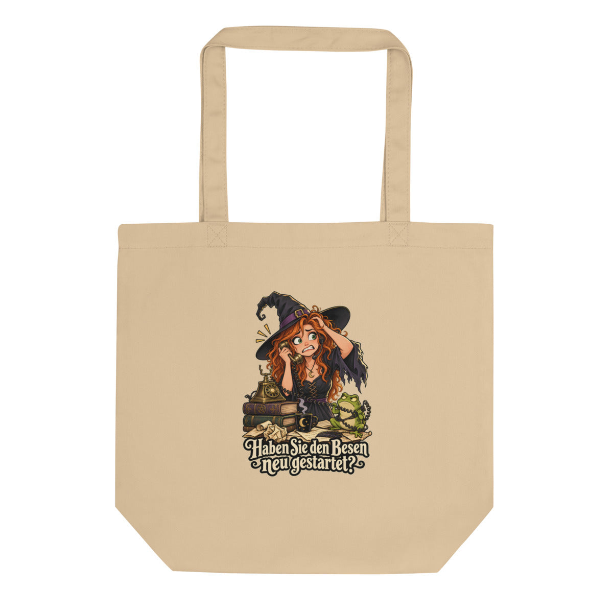 Hotline-Hexe – Bio-Baumwolltasche – Frontdruck