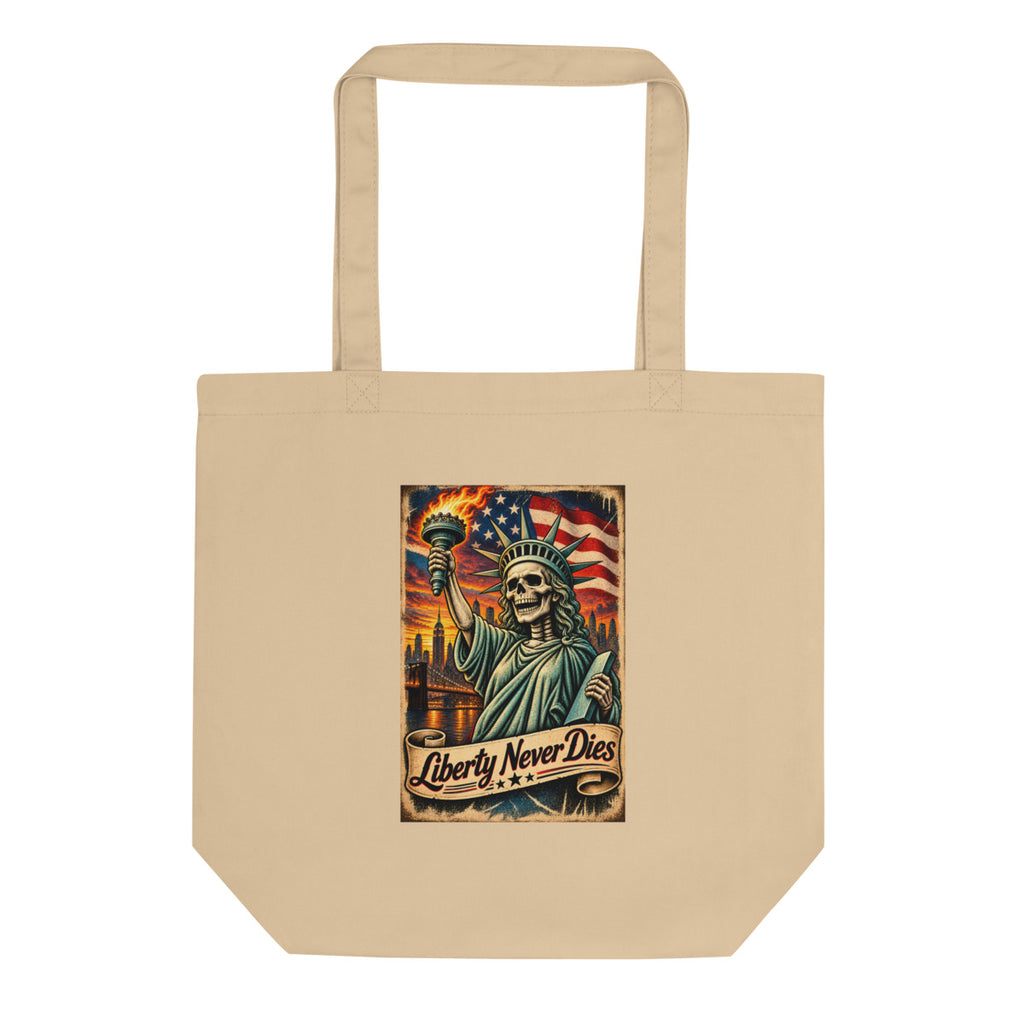 Liberty Never Dies – Bio-Baumwolltasche – Frontdruck