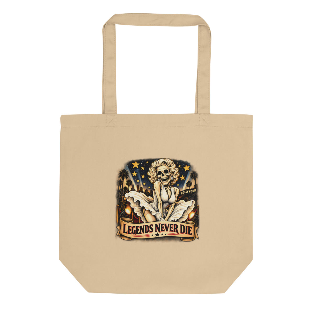Legends Never Die – Bio-Baumwolltasche – Frontdruck